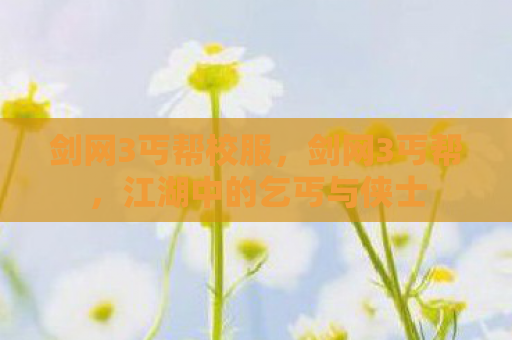 剑网3丐帮校服，剑网3丐帮，江湖中的乞丐与侠士