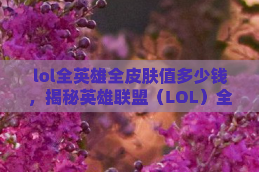 lol全英雄全皮肤值多少钱，揭秘英雄联盟（LOL）全英雄全皮肤的价格