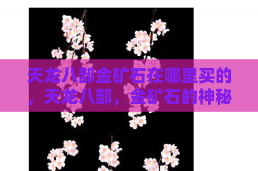 天龙八部金矿石在哪里买的，天龙八部，金矿石的神秘传说