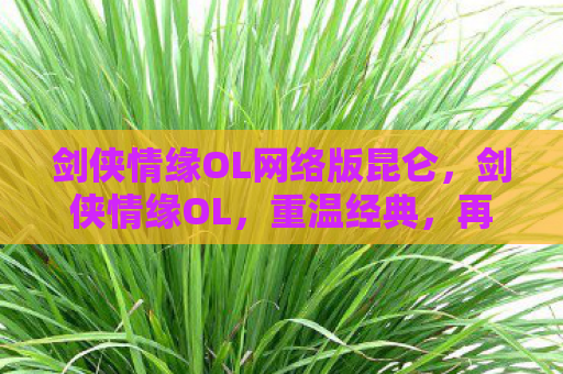 剑侠情缘OL网络版昆仑，剑侠情缘OL，重温经典，再续情缘
