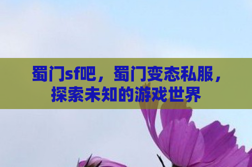 蜀门sf吧，蜀门变态私服，探索未知的游戏世界