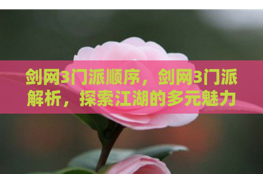 剑网3门派顺序，剑网3门派解析，探索江湖的多元魅力