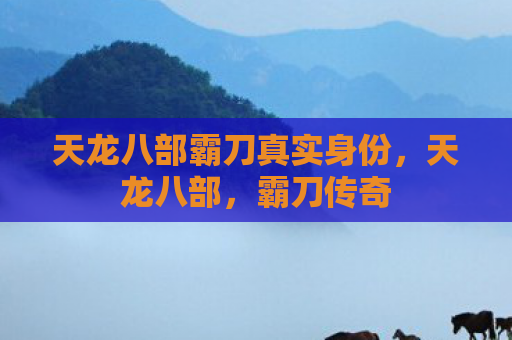 天龙八部霸刀真实身份，天龙八部，霸刀传奇