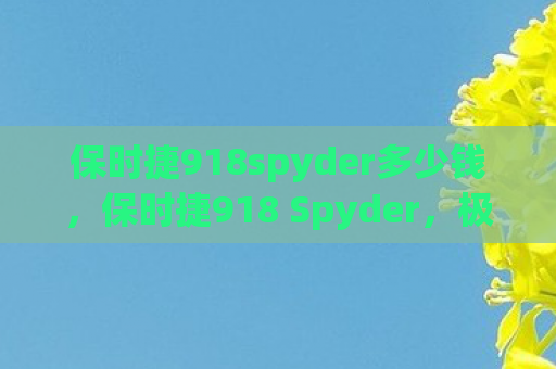 保时捷918spyder多少钱，保时捷918 Spyder，极致驾驶体验与奢华的完美结合