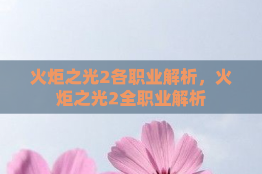 火炬之光2各职业解析，火炬之光2全职业解析