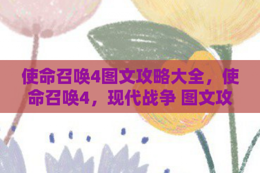 使命召唤4图文攻略大全，使命召唤4，现代战争 图文攻略