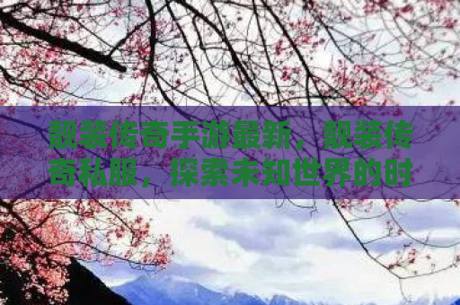 靓装传奇手游最新，靓装传奇私服，探索未知世界的时尚之旅