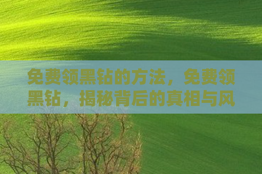 免费领黑钻的方法，免费领黑钻，揭秘背后的真相与风险