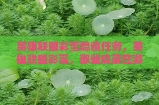 英雄联盟彩蛋隐藏任务，英雄联盟彩蛋，那些隐藏在游戏中的惊喜