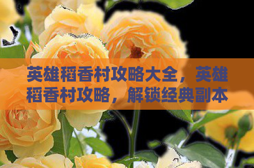 英雄稻香村攻略大全，英雄稻香村攻略，解锁经典副本的隐藏秘密