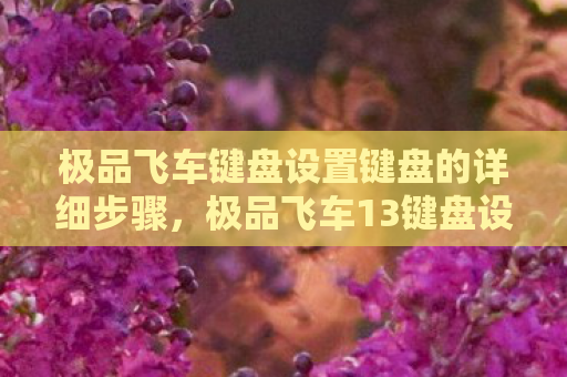 极品飞车键盘设置键盘的详细步骤，极品飞车13键盘设置指南，打造个性化操控体验