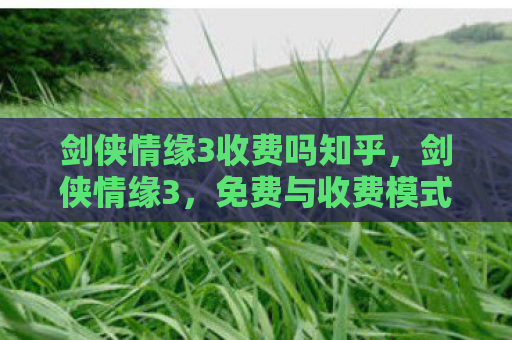 剑侠情缘3收费吗知乎，剑侠情缘3，免费与收费模式的探讨