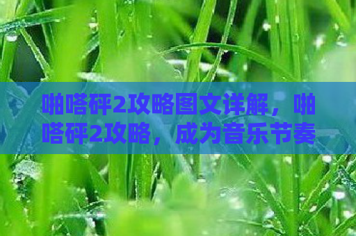 啪嗒砰2攻略图文详解，啪嗒砰2攻略，成为音乐节奏大师的终极指南