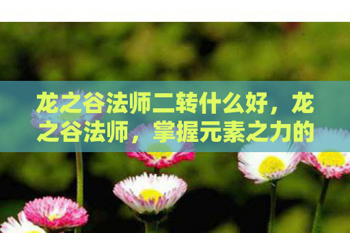 龙之谷法师二转什么好，龙之谷法师，掌握元素之力的神秘存在