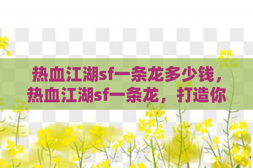 热血江湖sf一条龙多少钱，热血江湖sf一条龙，打造你的专属江湖之旅
