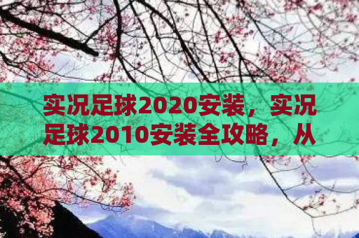 实况足球2020安装，实况足球2010安装全攻略，从下载到运行，一步不漏的指南
