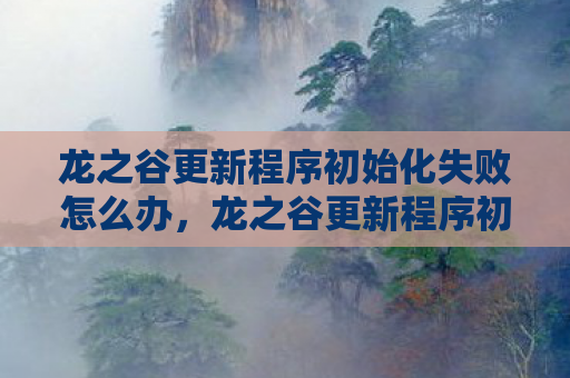 龙之谷更新程序初始化失败怎么办，龙之谷更新程序初始化失败，深度解析与解决方案