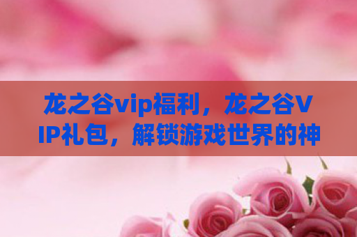 龙之谷vip福利，龙之谷VIP礼包，解锁游戏世界的神秘宝藏