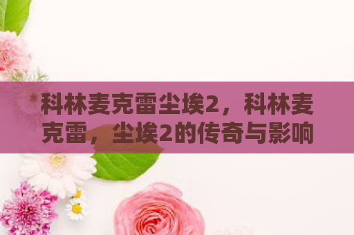 科林麦克雷尘埃2，科林麦克雷，尘埃2的传奇与影响