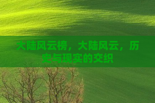 大陆风云榜，大陆风云，历史与现实的交织