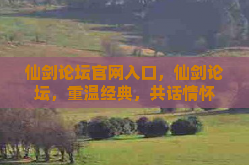 仙剑论坛官网入口，仙剑论坛，重温经典，共话情怀
